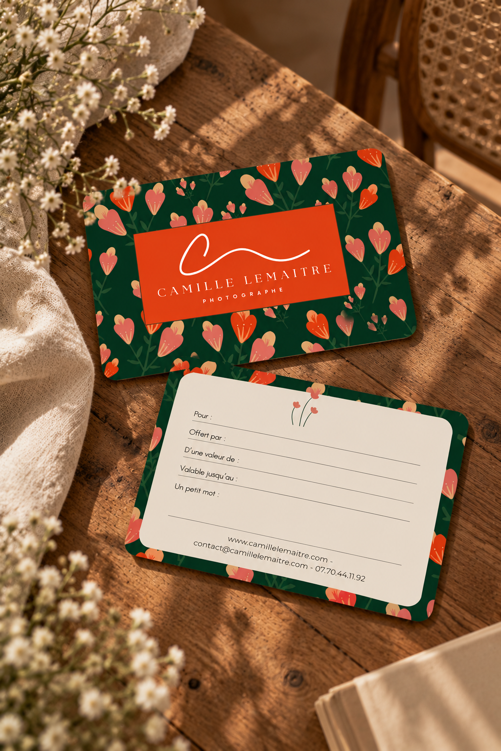 Présentation de la carte cadeau